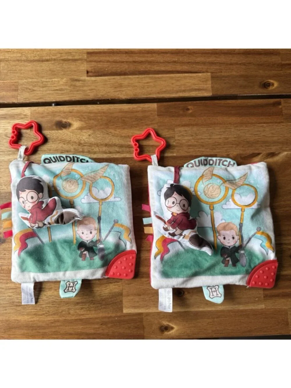 2 Harry Potter Baby Crinkle Square Activity Toy Teether BPA Free Wizarding World